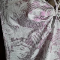 Бюстие бяло с лилаво на фигури Мерилин Монро ново, снимка 4 - Корсети, бюстиета, топове - 29020699