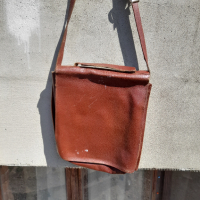 Стара кожена чанта #16, снимка 4 - Антикварни и старинни предмети - 36539183