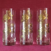 Винтидж сервиз, 6 чаши с релефна златна украса. , снимка 4 - Чаши - 43525101