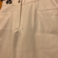 Бял еко кожен панталон, снимка 3 - Панталони - 28236271
