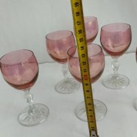 Ретро чаши калиево стъкло , снимка 3 - Антикварни и старинни предмети - 33041515