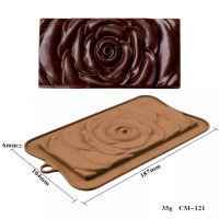 Роза цяла плочка шоколадов блок шоколад силиконов молд форма фондан шоколад гипс, снимка 6 - Форми - 36438776