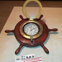 antique france-часовник рул-месинг/дърво 2710221637, снимка 6 - Колекции - 38472657