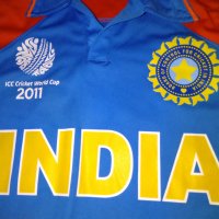 Индия тениска крикет № 10 2011 година световна купа размер М, снимка 2 - Други спортове - 28006661