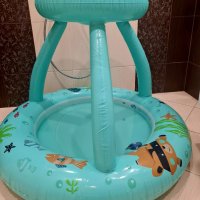 Бебешки басейн със сенник , снимка 1 - Надуваеми играчки - 38179559