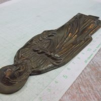 Фигура стара от бронз на светец - 156,22 гр., снимка 4 - Други ценни предмети - 28273955