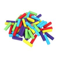 Дженгадайска кула 48 елемента, С цветни блокчета (270754) Дженга - дървена забавна игра с цветни бло, снимка 3 - Образователни игри - 33560158
