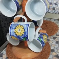 комплект  порцеланови чашки за кафе 6 броя, снимка 1 - Чаши - 28571860
