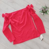 блуза- червена, снимка 1 - Блузи с дълъг ръкав и пуловери - 42990952