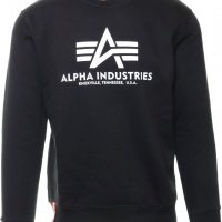 Alpha Industries оригинален суичър черен, снимка 1 - Суичъри - 39621672