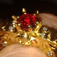 Внушителен пръстен с череп, криле и рубин💥, снимка 6 - Пръстени - 39910651
