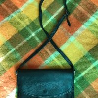 Дамска италианска малка черна чанта естествена кожа дълга дръжка, снимка 2 - Чанти - 34944261