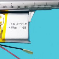 Батерия 3.7V 400mAh/ 582728/ Li-Ion, снимка 3 - Друга електроника - 39341149