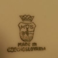 Порцеланова чиния M.S.B. Czechoslovakia , снимка 5 - Чинии - 44898436