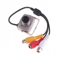 Цифрова мини охранителна камера, 6 IR диода, CMOS, PAL/NTSC, водоустойчива, снимка 3 - Камери - 37112477