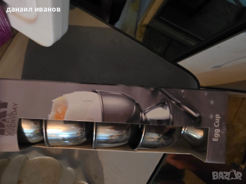 4бр.метални чашки за яйца , снимка 1