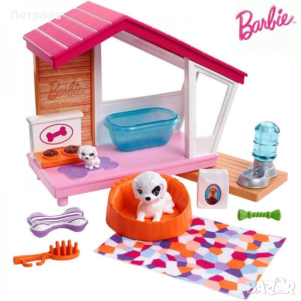 Барби-комплект градински мебели и домашни любимци , снимка 1