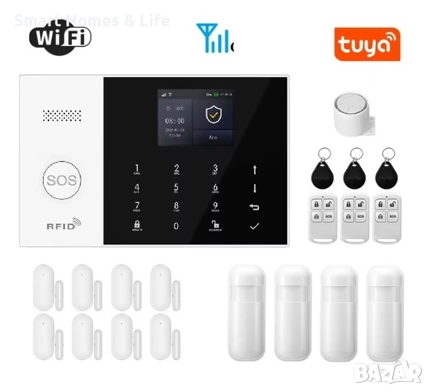 WiFi / GSM Смарт професионална Алармена система PRO+, снимка 1