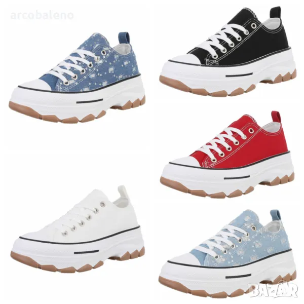 Дамски ниски маратонки, 5цвята , снимка 1