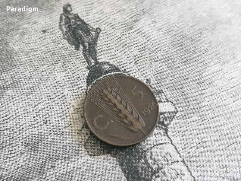 Монета - Италия - 5 чентесими | 1926г., снимка 1