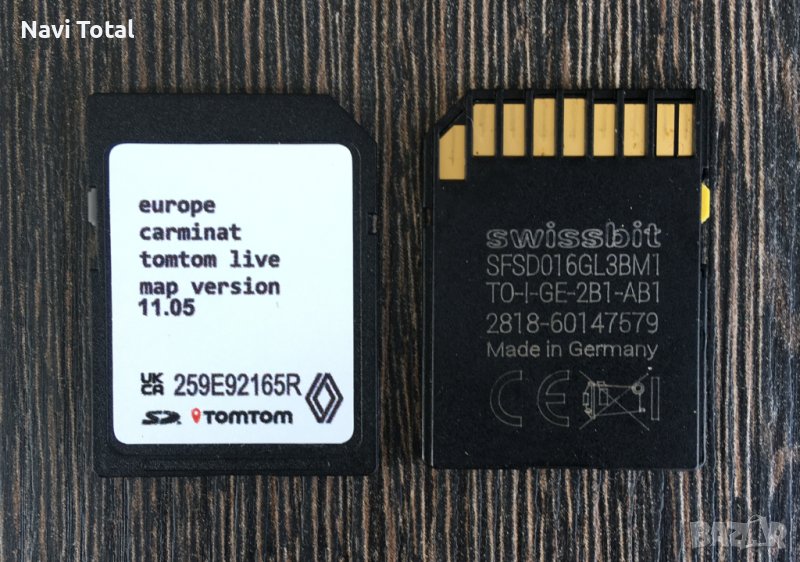 2024 RENAULT SD Card Carminat TOMTOM LIVE 11.05 Europa Навигационна Сд Карта, снимка 1