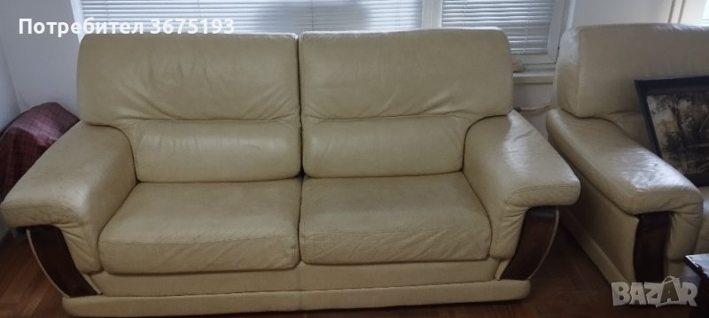 Kожен диван, снимка 1