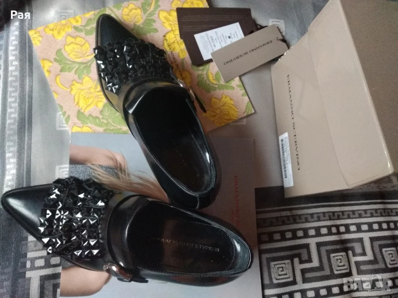 Елегантни обувки Ermanno Scervino кожа с камъни Swarovski,, снимка 1