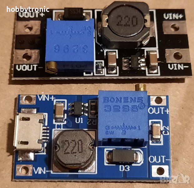 Миниатюрен повишаващ преобразувател MT3608 step-up converter , снимка 1