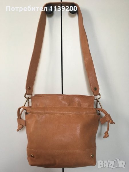 Printemps Paris френска дамска бежова чанта с дълга дръжка , снимка 1