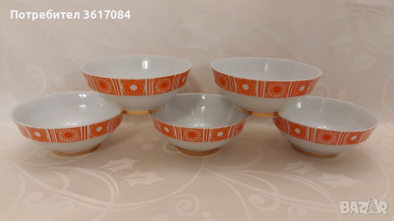 Руски порцеланови купички от 70-те години на Полтавския завод за порцелан, снимка 1