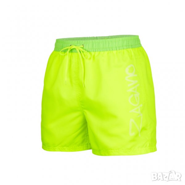 Мъжки борд шорти Zagano 5116 жълто-зелени, снимка 1