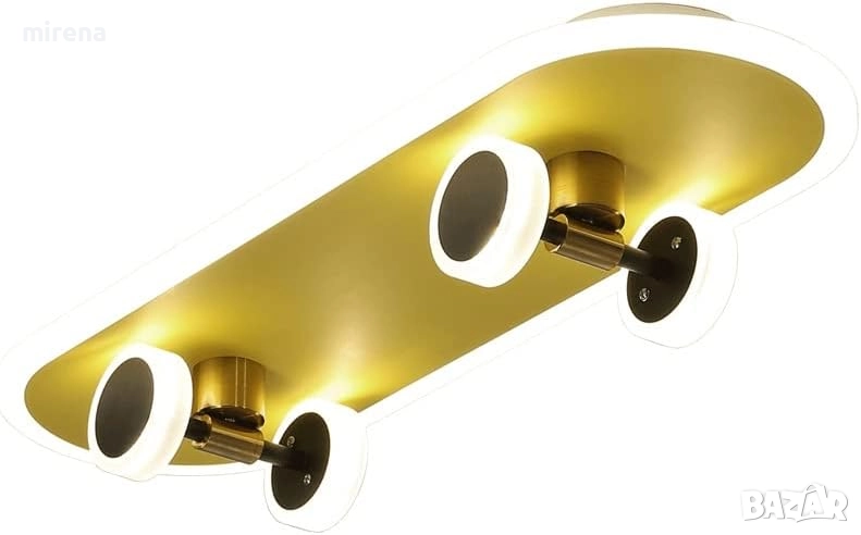 ЛЕД LED лампа полилей, детска лампа скейтборд, таванна лампа, модерна, снимка 1