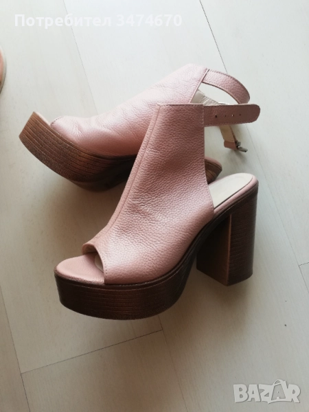 Дамски сандали на платформа, размер 38, естествена кожа., снимка 1