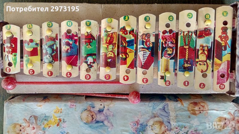 стар детски ксилофон, снимка 1