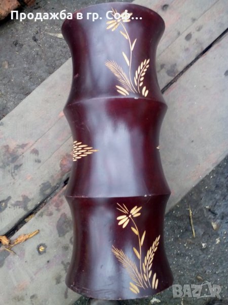Дървена ваза , снимка 1