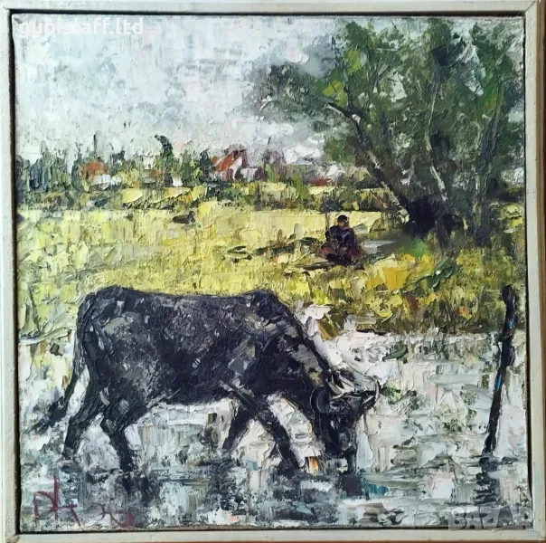 Картина, пейзаж, пасторал, худ. Данаил Цонев, 2006 г., снимка 1