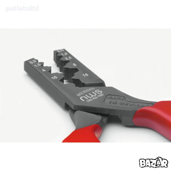 Професионални клещи за кабелни накрайници NWS Solingen, снимка 1