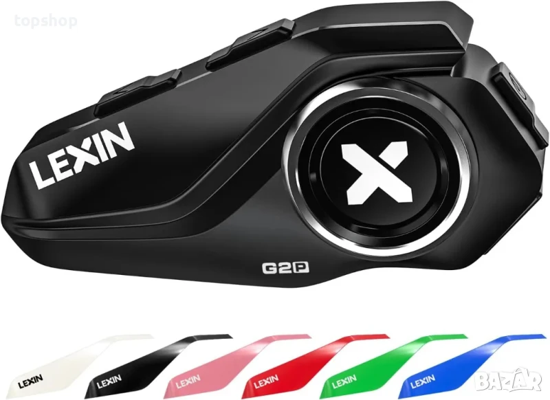 НОВ интерком LEXIN G2P Bluetooth слушалка за мотоциклетна каска, FM радио, 6 корпуса, универсално..., снимка 1