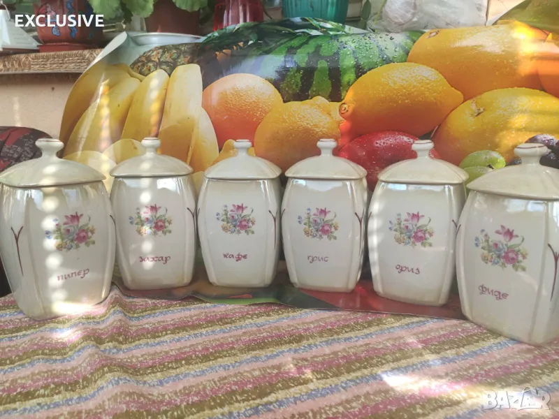 	Старинни порцеланови съдове за подправки, олио, оцет, снимка 1