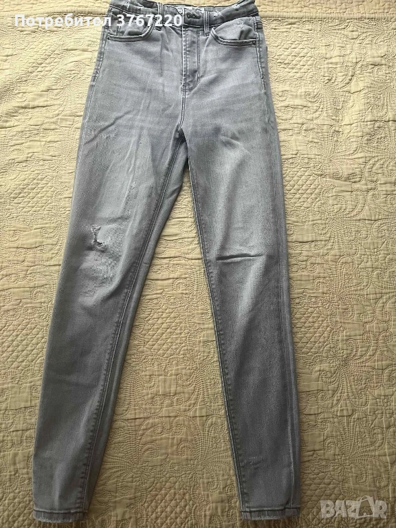 Skinny Дънки Stradivarius с висока талия, снимка 1