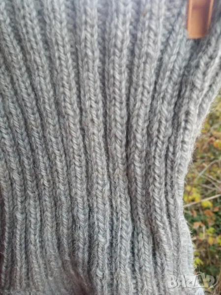 Вълнено поло-шал за скиори сив цвят , снимка 1