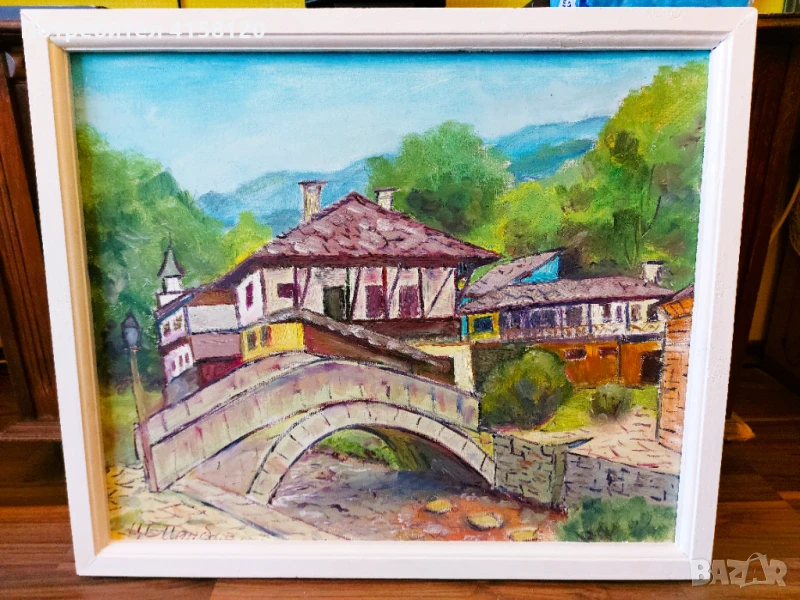 Картина  рисувана на платно с маслени бои. Художник Цветан Пандов., снимка 1