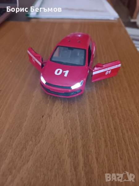 Метална количка-пожарна звук и светлини, снимка 1