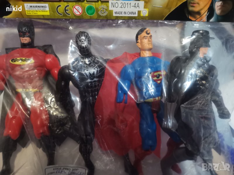 Батман и Спайдърмен Супермен Зоро светещи подвижни играчки фигурки пластмасови pvc за игра и торта, снимка 1