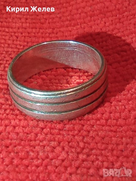 Стар СРЕБЪРЕН СТИЛНО ОРНАМЕНТИРАН ПРЪСТЕН ВИСОКА ПРОБА СРЕБРО Тип ХАЛКА 40117, снимка 1