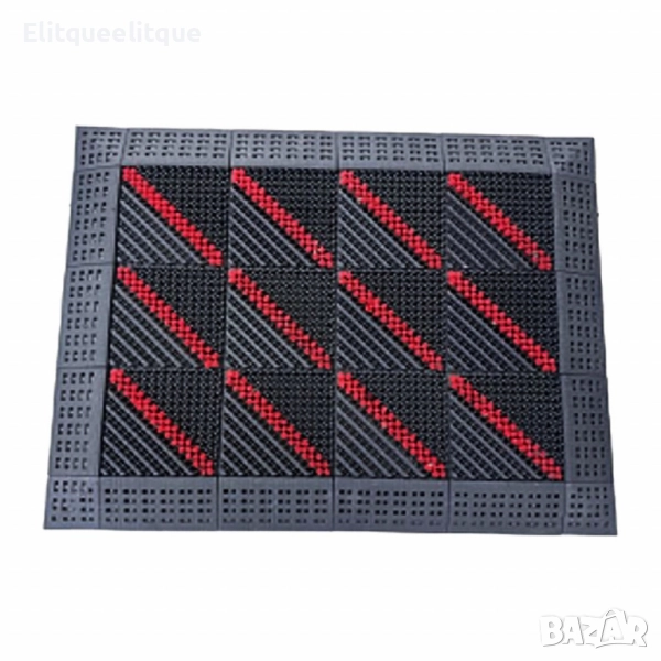 Нехлъзгаща се подложка за врата с модерен дизайн и червен акцент, снимка 1