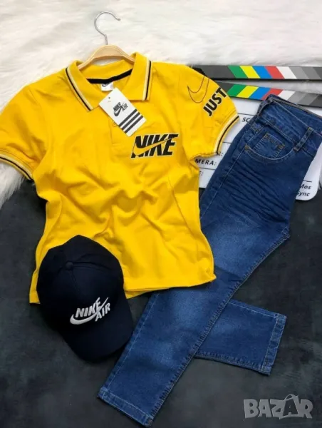 детски комплект nike тениска, дънки и шапка с козирка , снимка 1