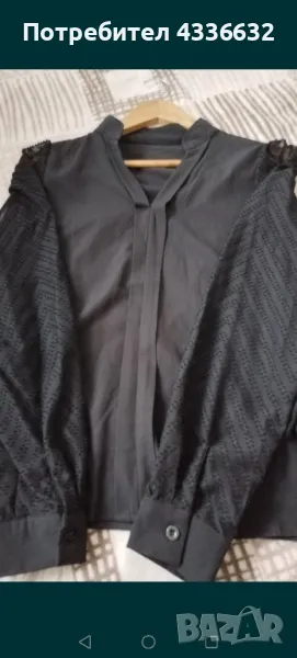 Дамска черна риза! Размер-М, снимка 1