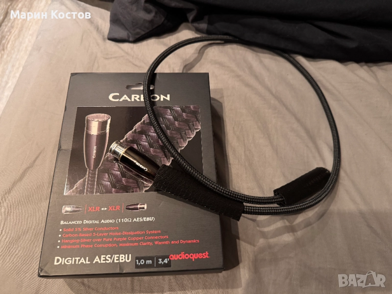 Audioquest Carbon digital AES/EBU 1m, снимка 1