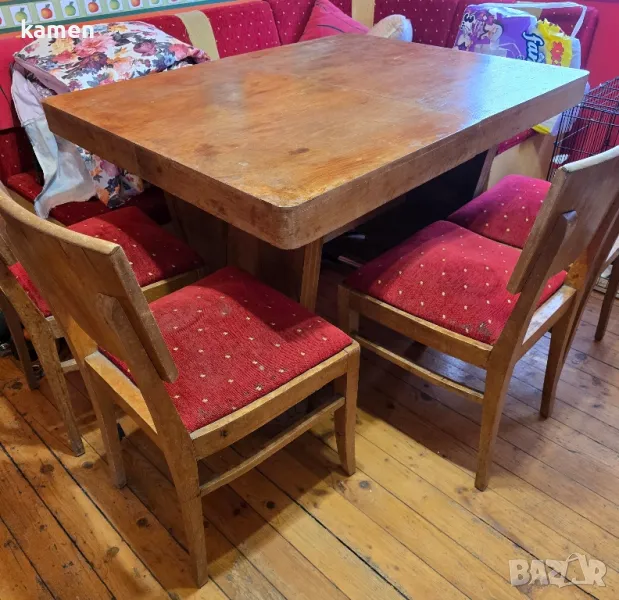 Маса масив с 6 стола, снимка 1